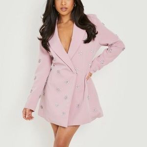 Boohoo Daisy Crystal Blazer Dress